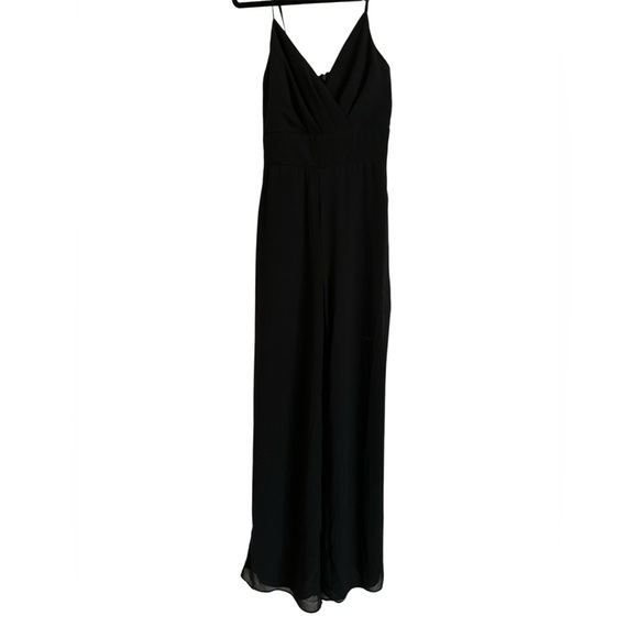 Lulus Black Wide-Leg Elegant Black Jumpsuit, size XS - Picture 3 of 7
